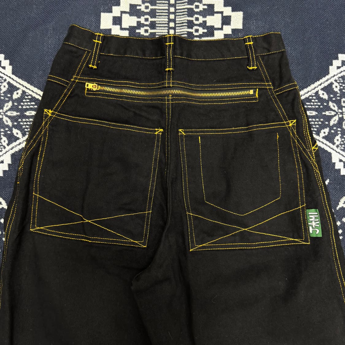 JAMI 옐로우 스티치 지퍼 와이드 벌룬 팬츠 상품이미지7