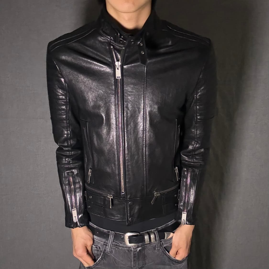 ltaly lamb skin leather jacket 상품이미지2