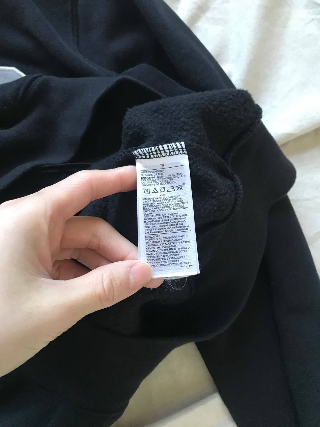 갭 중앙 빅 로고 블랙 후드집업 상품이미지7