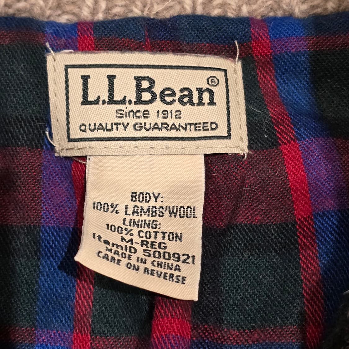 90s L.L.Bean 램스울100% 풀집 니트 스웨터 상품이미지6