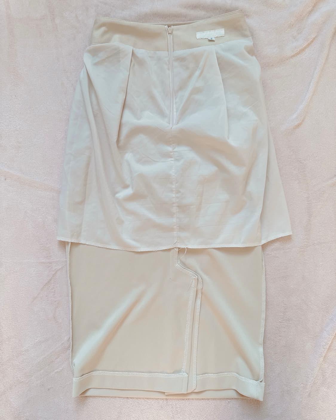 크림베이지 셔링 롱 스커트 상품이미지7