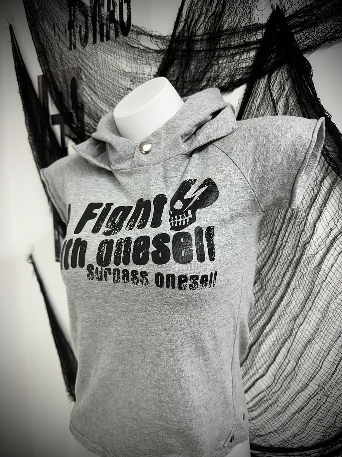 Punk printing hoodie halfsleeve 상품이미지4
