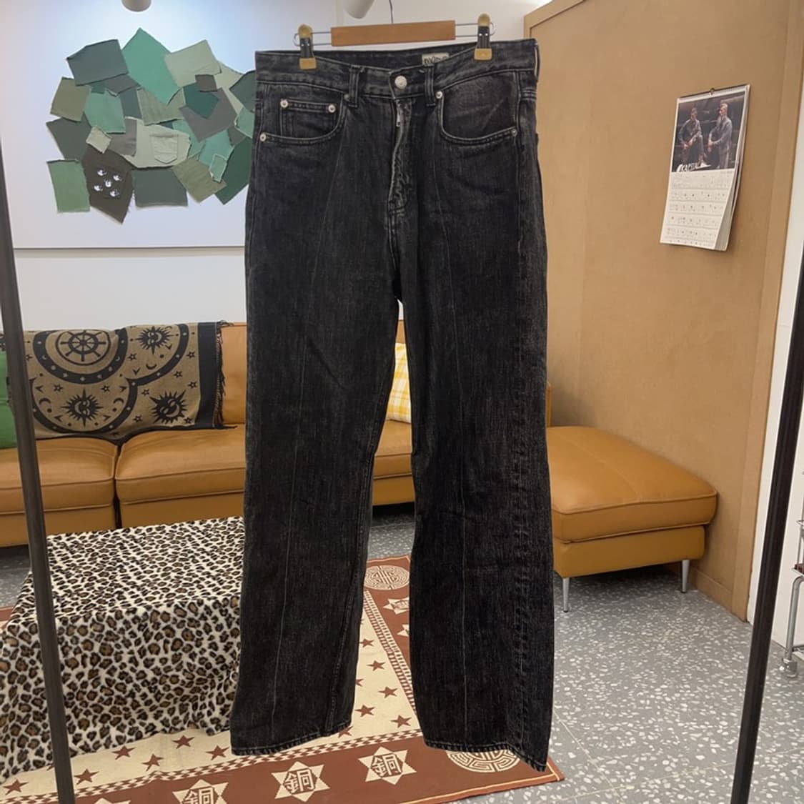 모드나인 빈티지 모던시크 캐주얼 흑청 데님팬츠 31인치 C08826 상품이미지3