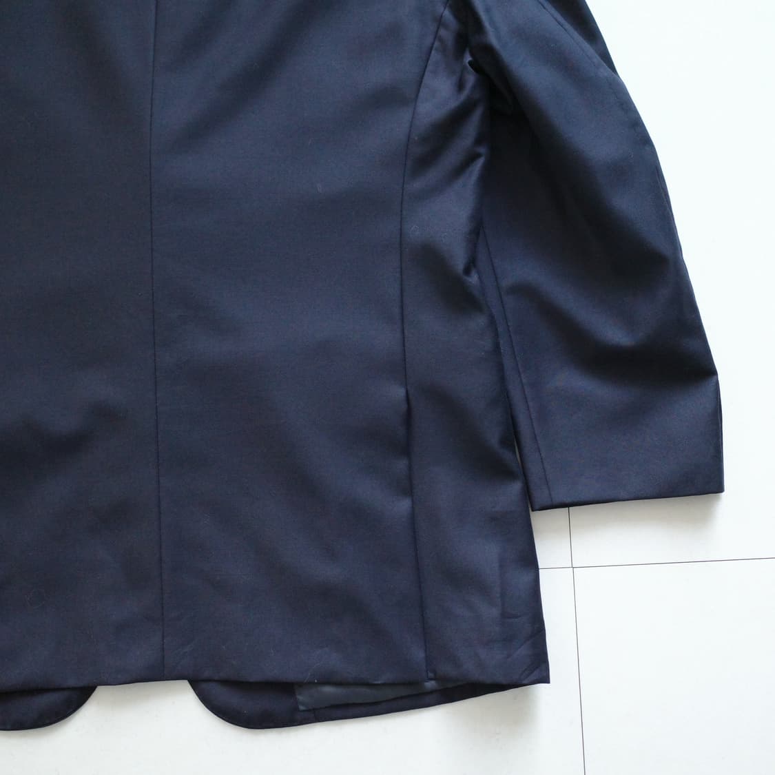 90s 폴로 랄프로렌 네이비 3버튼 울 블레이져 자켓 일본 생산 상품이미지8