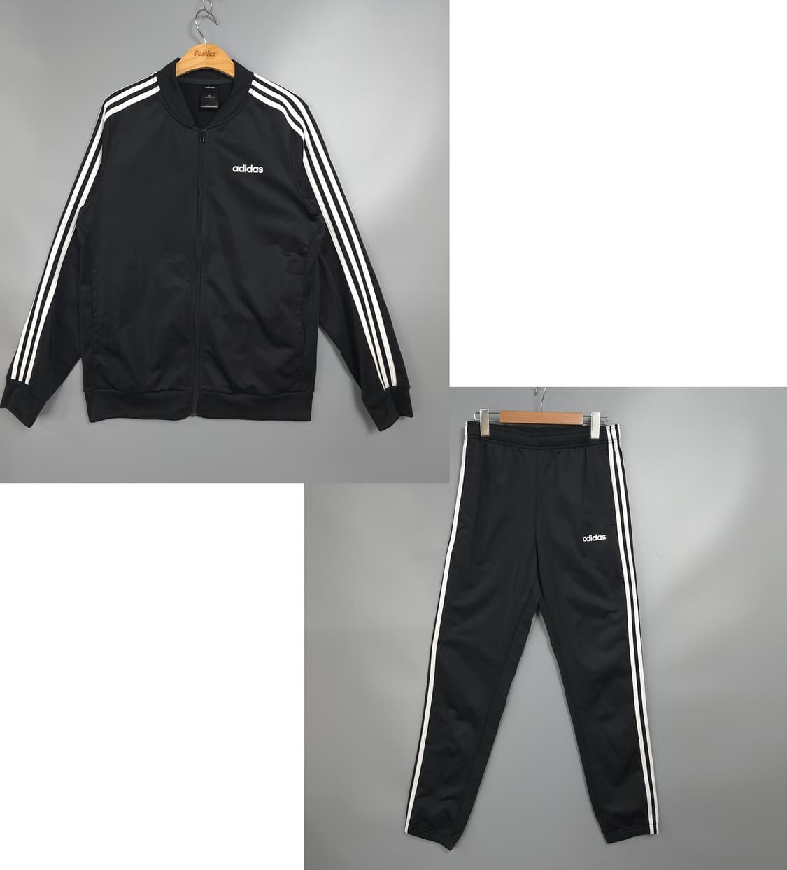 남성용 아디다스 Adidas 블랙 3선 트랙슈트 세트 XL 상품이미지1