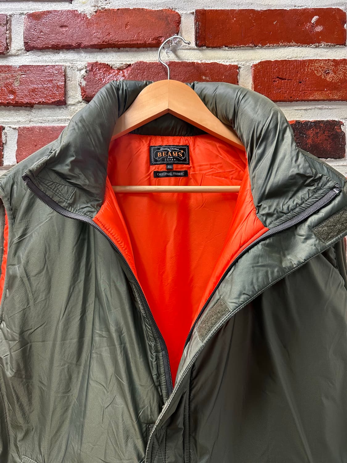 (XL)빔즈 밀리터리 립스탑 퍼프 베스트 카키 상품이미지3