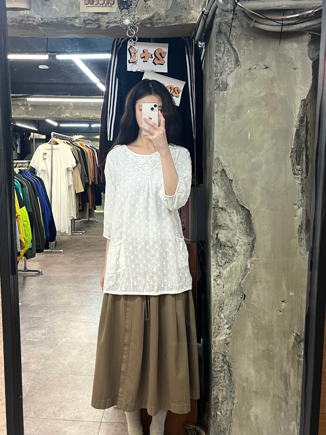 빈티지 포켓 블라우스 화이트 M #csz3736 상품이미지2