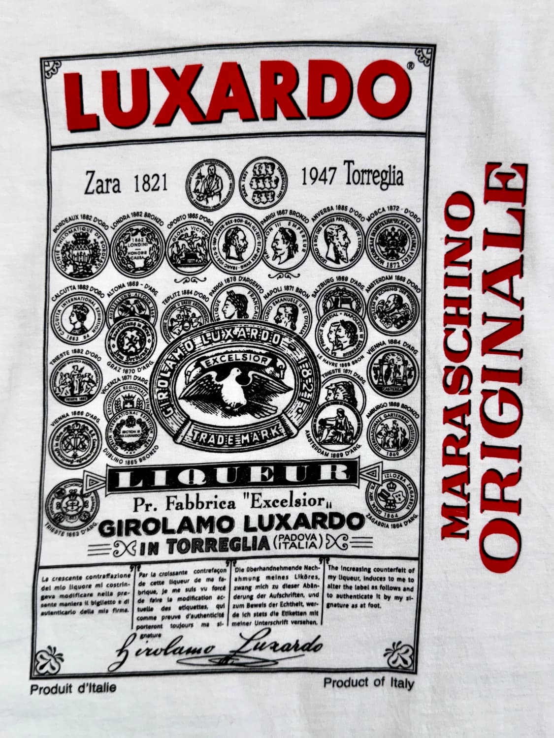 Luxardo 200주년 한정 티셔츠(#T16) 상품이미지2