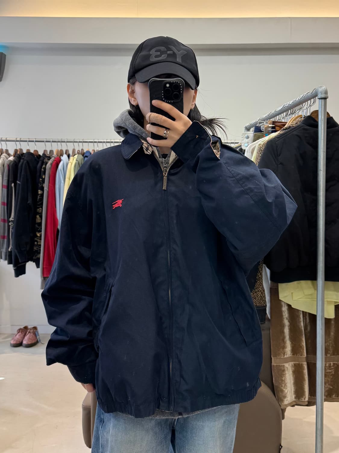 00s 버버리 노바 체크 리버시블 블루종  상품이미지6