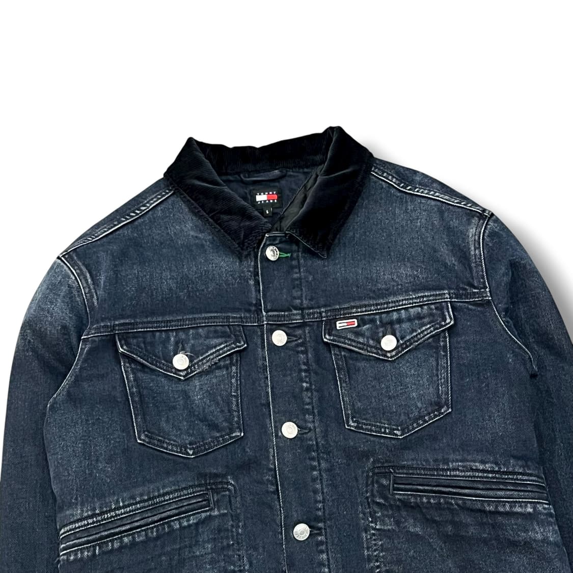  타미힐피거 코듀로이 카라 데님 트러커자켓 y14116 상품이미지4