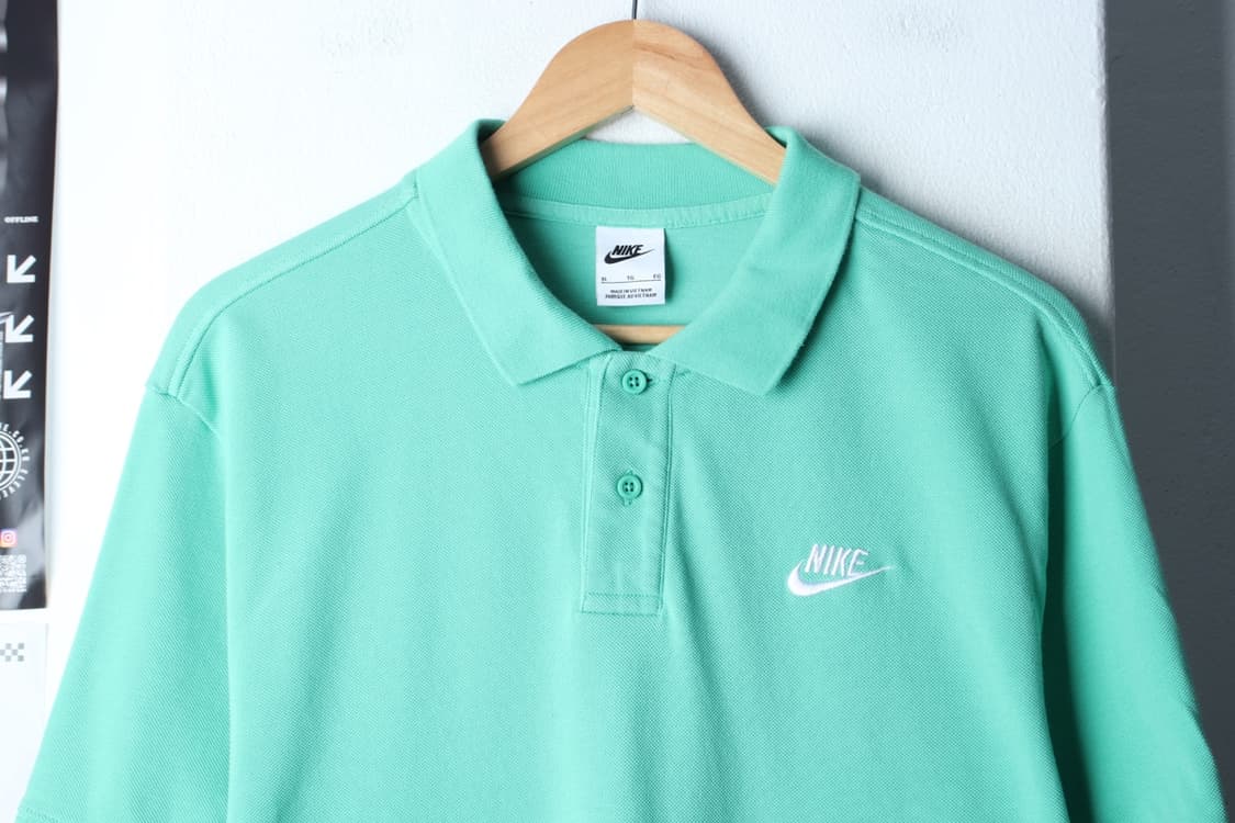 (XL-2XL) 나이키 반팔 카라 티셔츠 스몰로고 연그린-H31371 상품이미지3