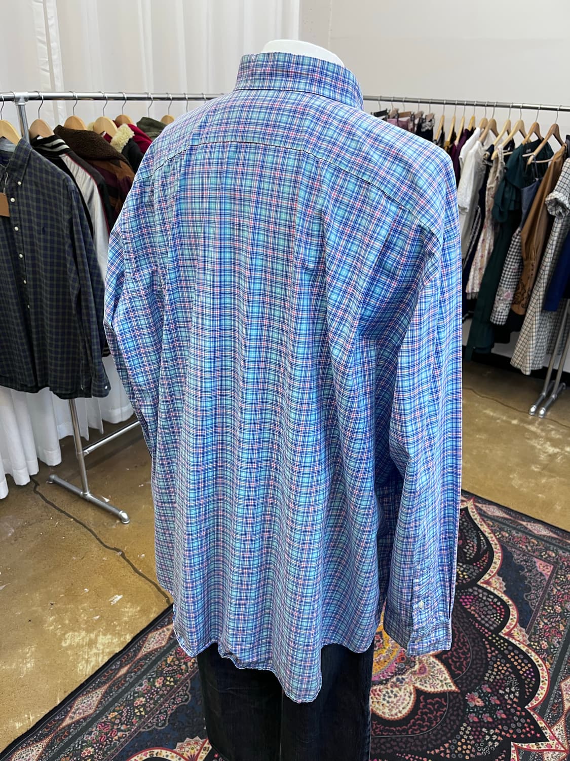 폴로 랄프 로렌 핑크 포니 체크 셔츠 상품이미지5