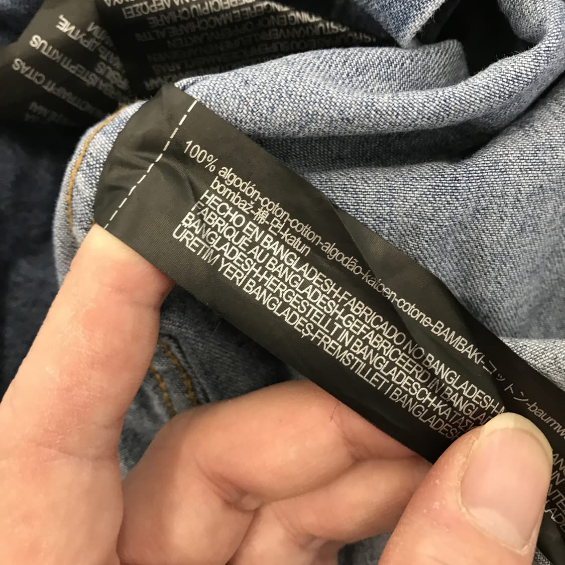 자라 레귤러핏 웨스턴 데님셔츠 [XL] 상품이미지5