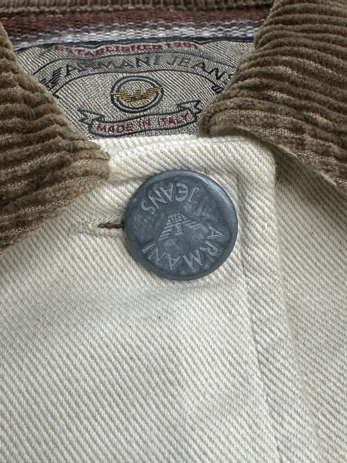 Late 80s Armani Jeans 데님 초어 자켓 L 상품이미지7