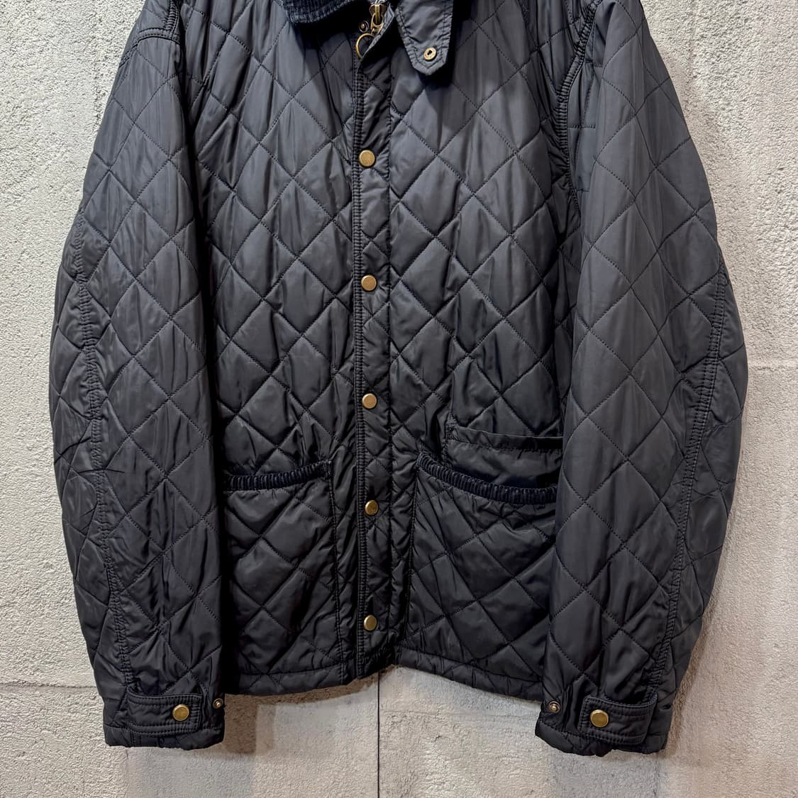 ZARA 블랙 코듀로이 카라 퀼팅 자켓 (XL)  상품이미지2