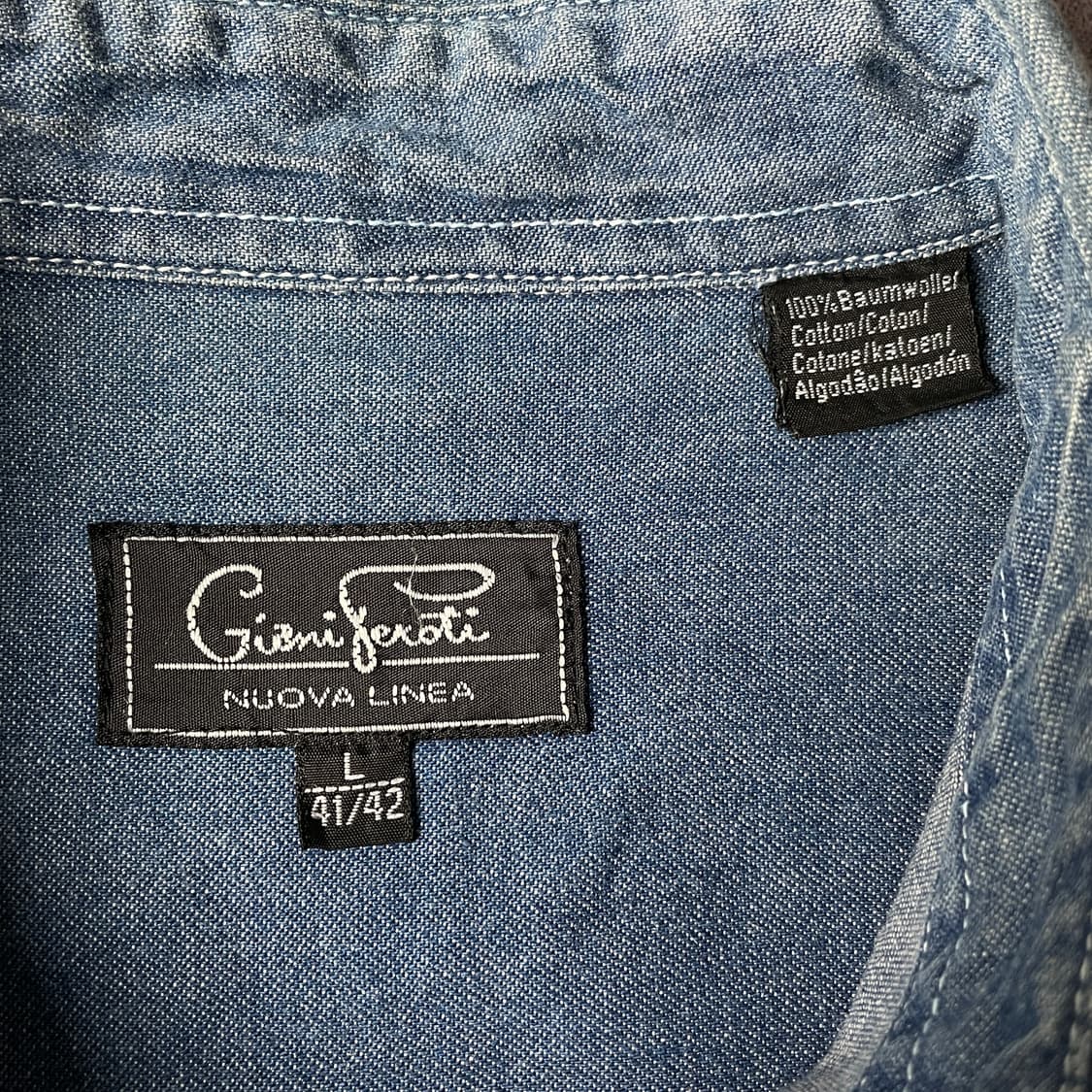 LINEA 빈티지 데님 코튼 셔츠 A00532 상품이미지8