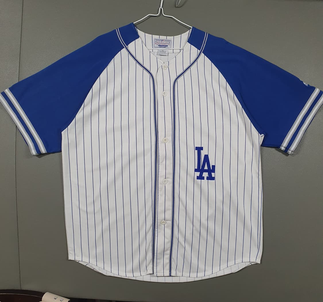 MLB X 스타터 LA 다저스 90s 반팔 홈 유니폼 코튼 져지 XL 상품이미지1
