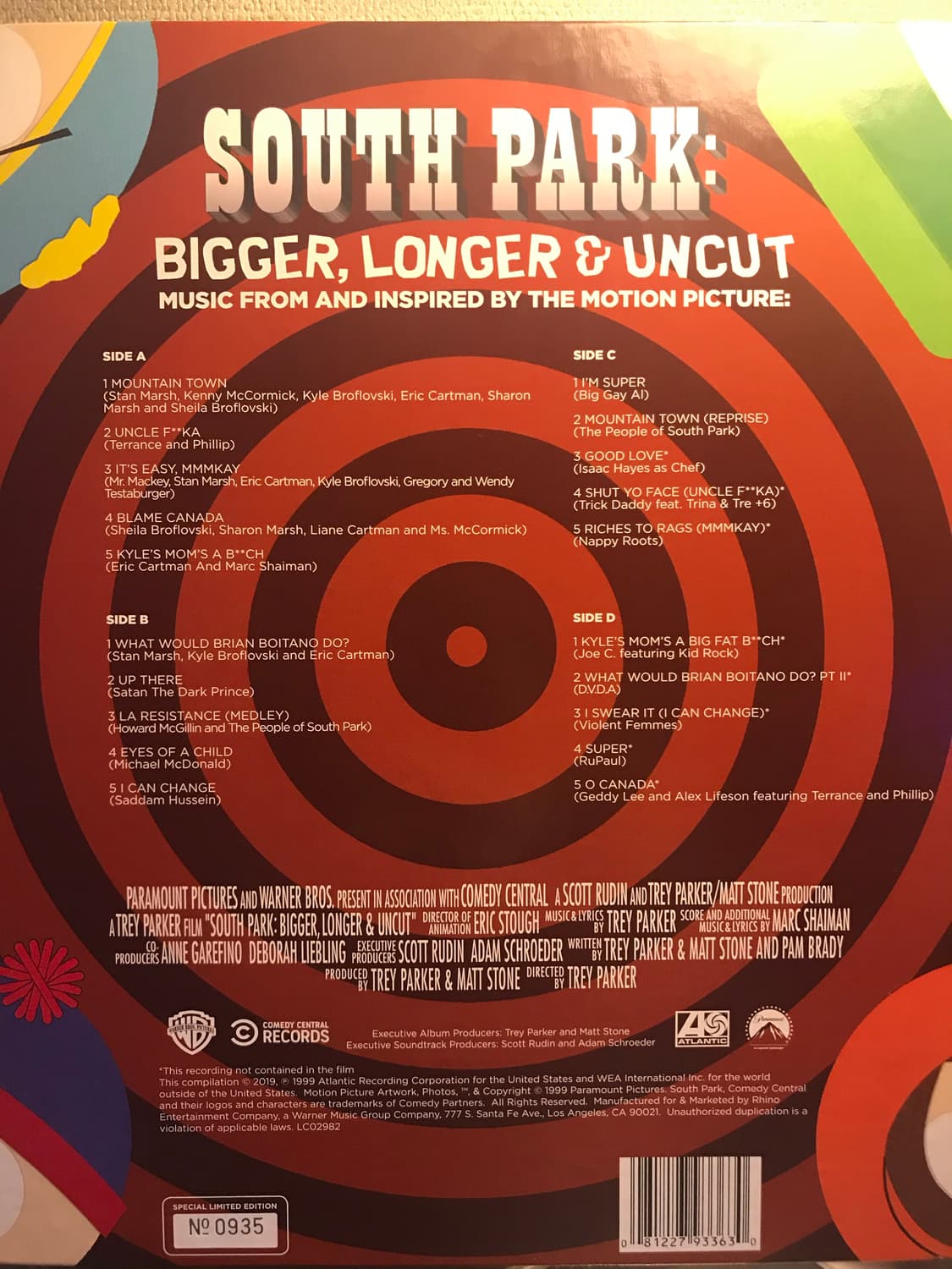 사우스파크 극장판 한정판 lp 상품이미지3