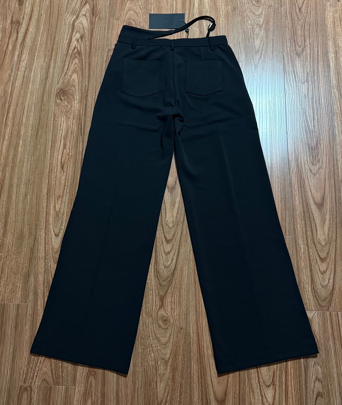 [새상품] 보헤미안서울 보헴서 웨이스트 벨티드 와이드팬츠 슬랙스 블랙 상품이미지7