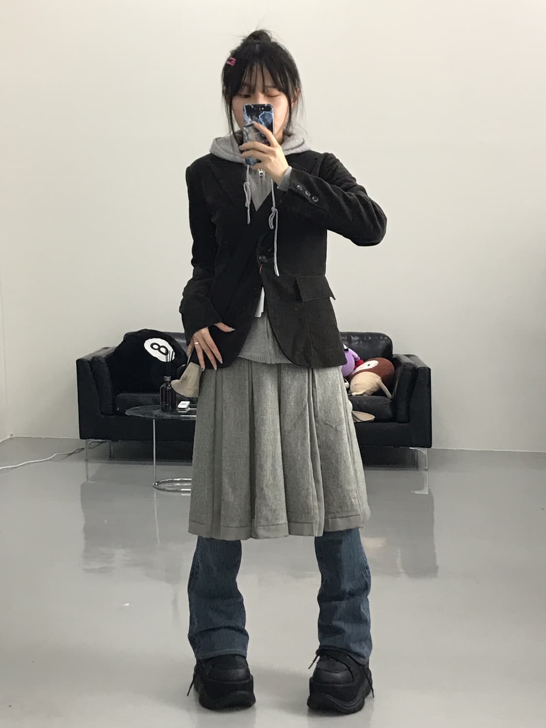 K.t Kiyoko Takase Wool Midi Skirts 상품이미지2