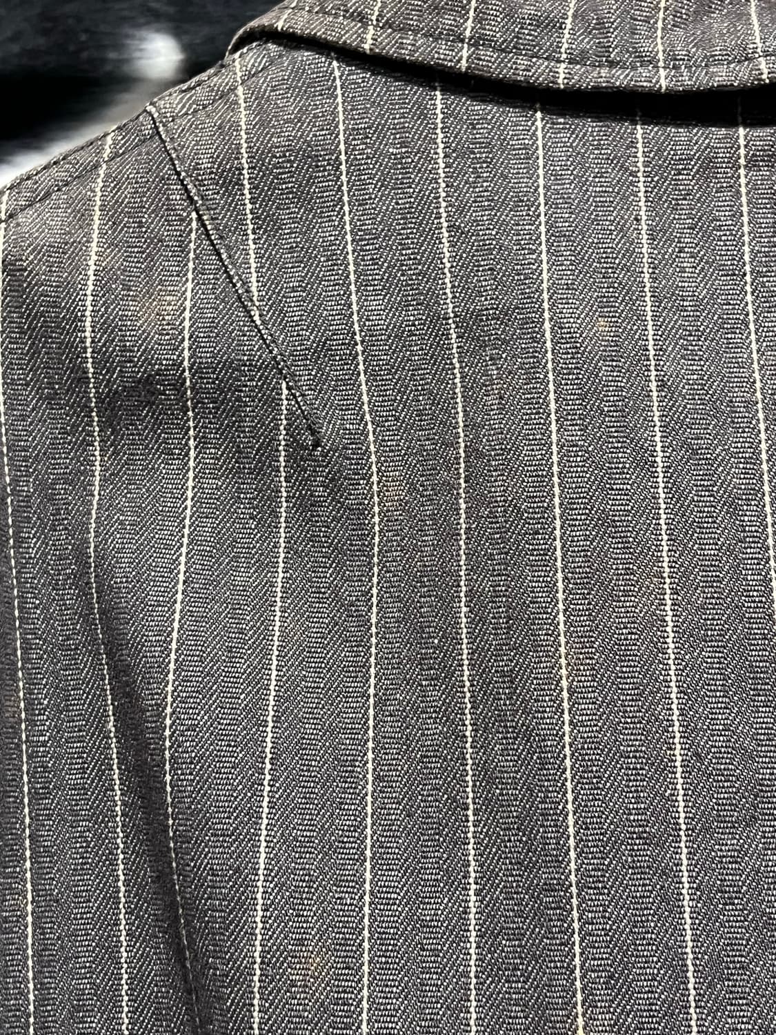 브라운 스트라이프 오버핏 자켓 상품이미지9