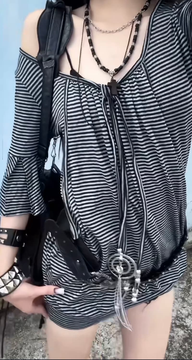 빈티지 갸루 단가라 펌킨핏 상의 원피스 상품이미지2