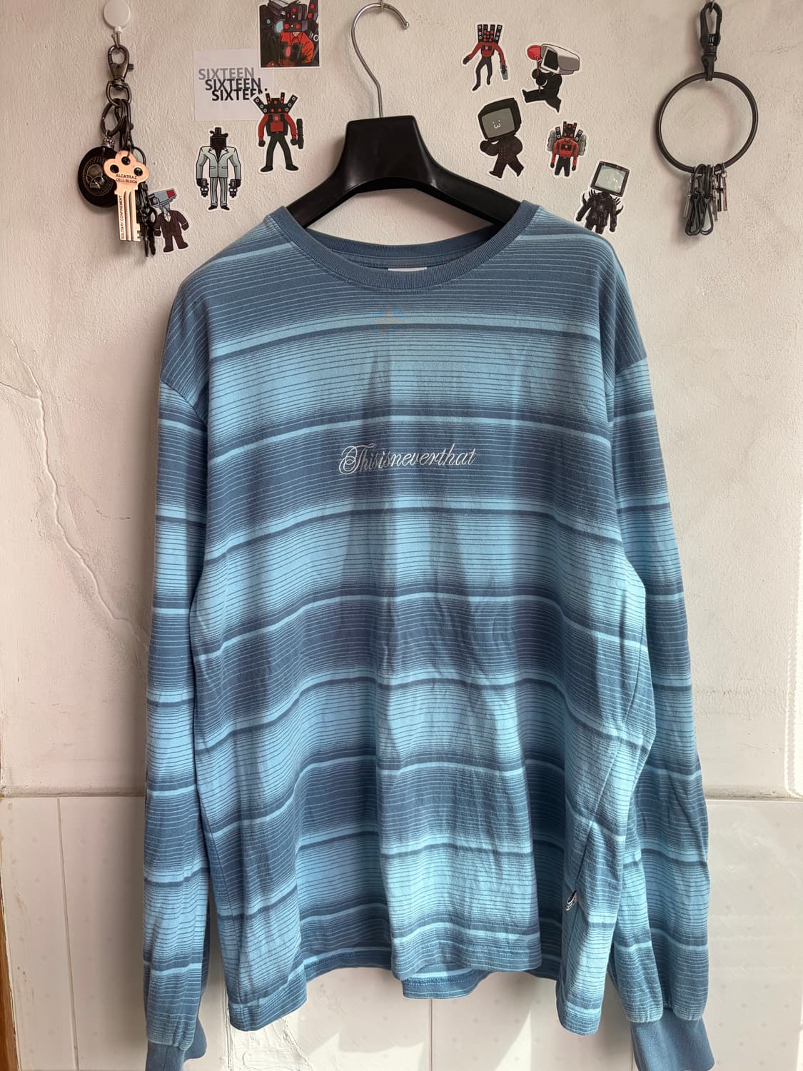 Thisisneverthat 스트라이프 긴팔 티셔츠 M 상품이미지1