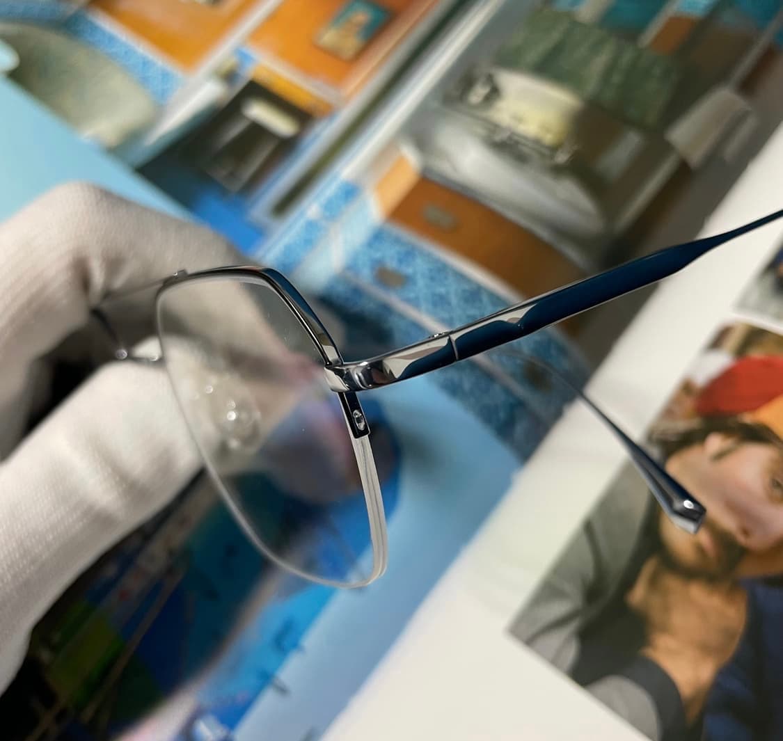 투브릿지 실버 티타늄 반무테 보잉 안경 상품이미지3