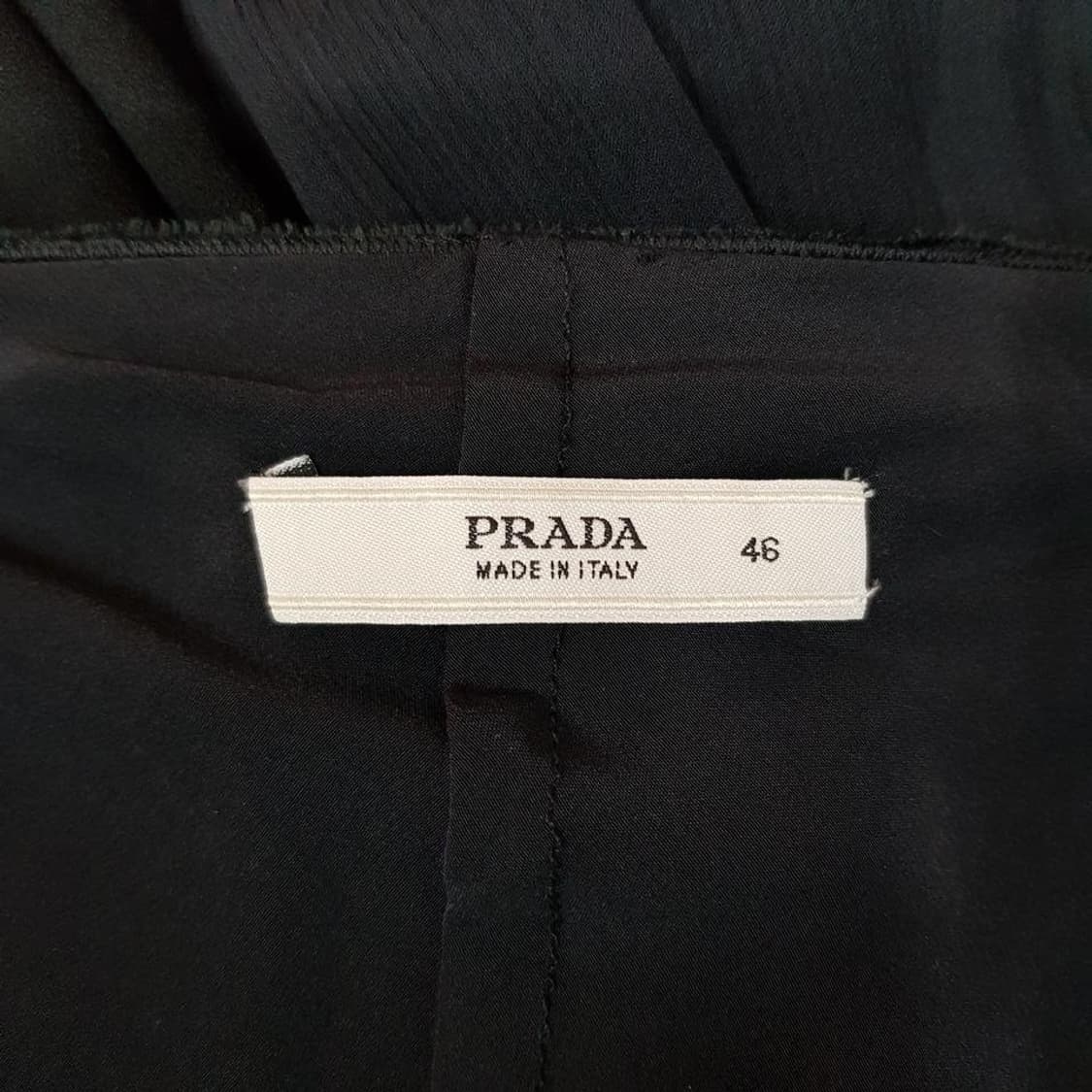 프라다 실크 디테일 슬리브리스 롱 원피스 46사이즈 상품이미지7