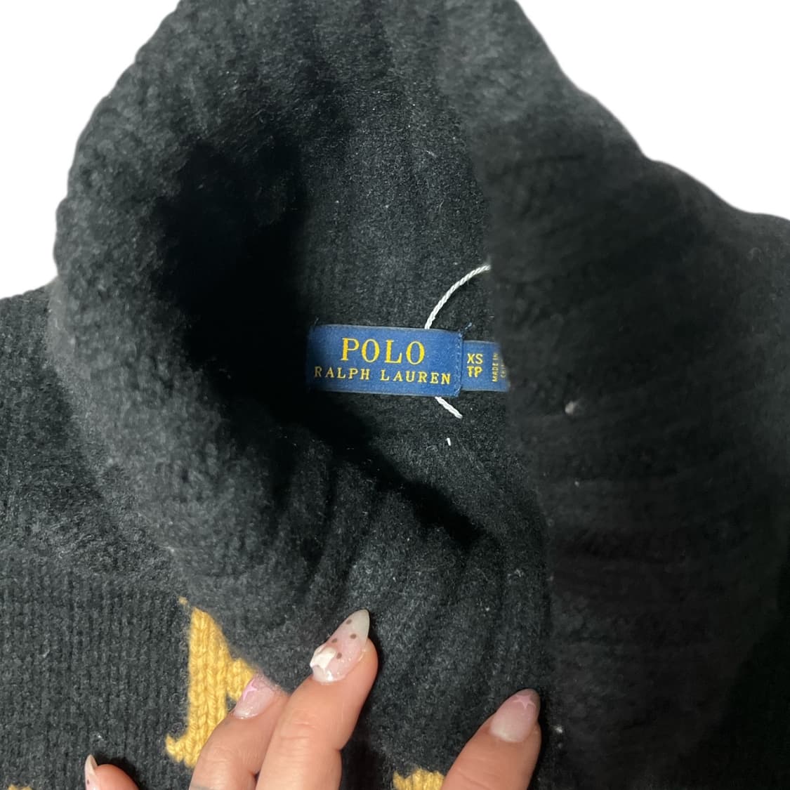 폴로 랄프로렌 빅 로고 터틀넥 목폴라 울 니트  상품이미지3