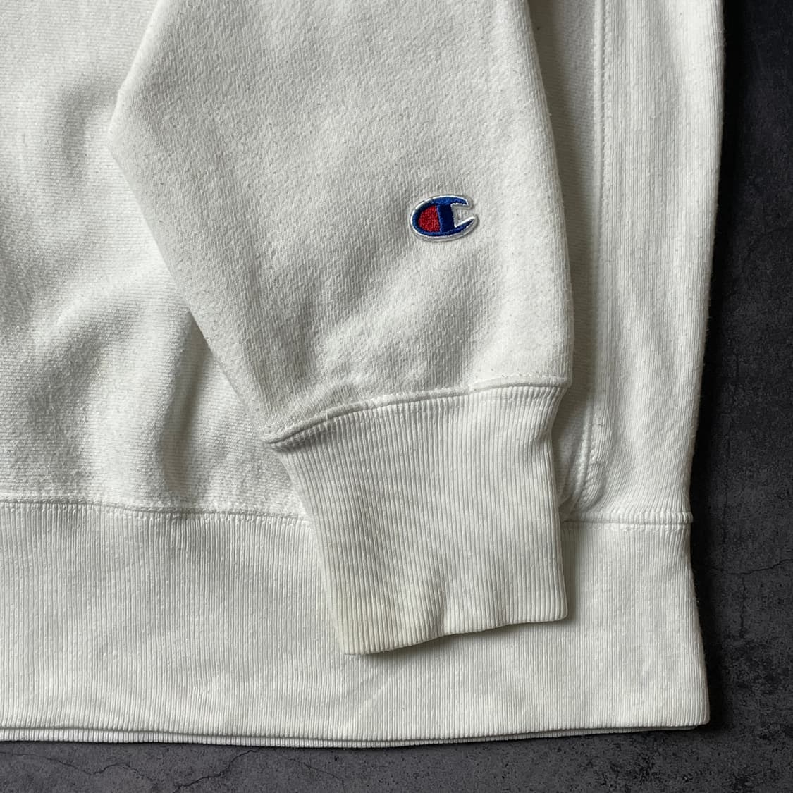 CHAMPION 챔피온 리버스위브 크림 기모 맨투맨 A00495 상품이미지5
