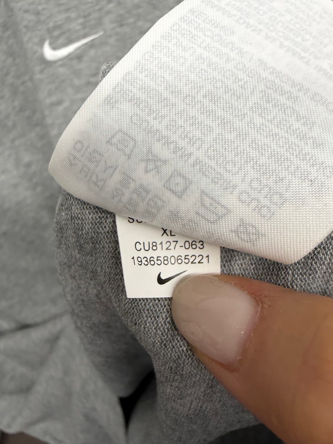 (XL) 나이키 NRG 스우시 티셔츠 반팔티 숏슬리브 다크 그레이 헤더 상품이미지5