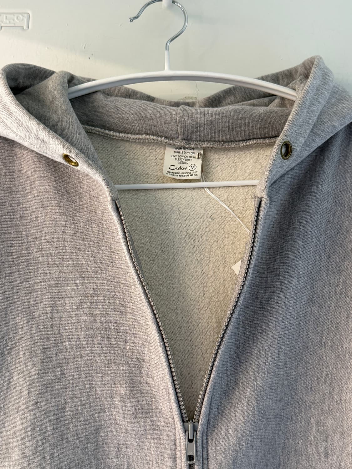 일본빈티지 그레이 기모 후드집업  상품이미지5