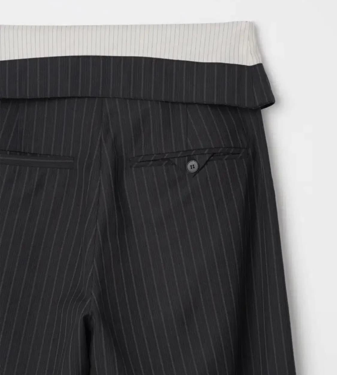 밀로우먼 폴딩 와이드 트라우저 (블랙) 상품이미지2