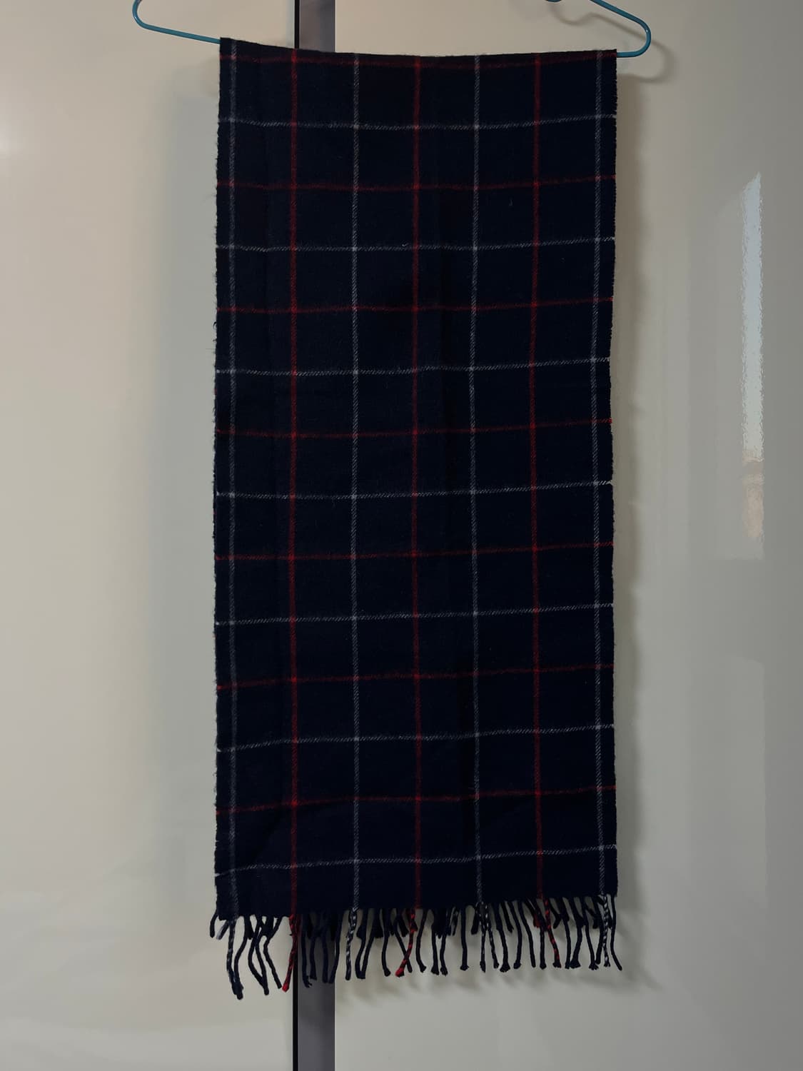 버버리 네이비체크 캐시미어 머플러 상품이미지3