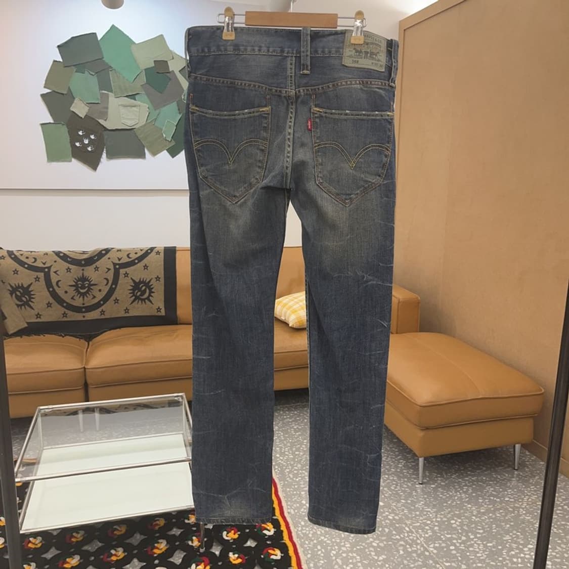 리바이스 568 빈티지 스트릿 크랙워싱 데님팬츠 32인치 C07237 상품이미지4