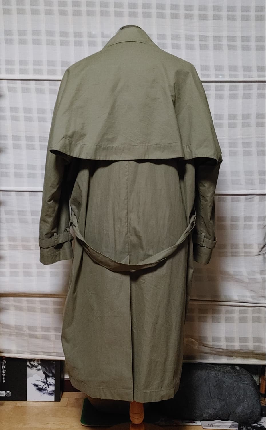 (한섬) 시스템 옴므 오버핏 카키 트렌치 롱코트 100 상품이미지2