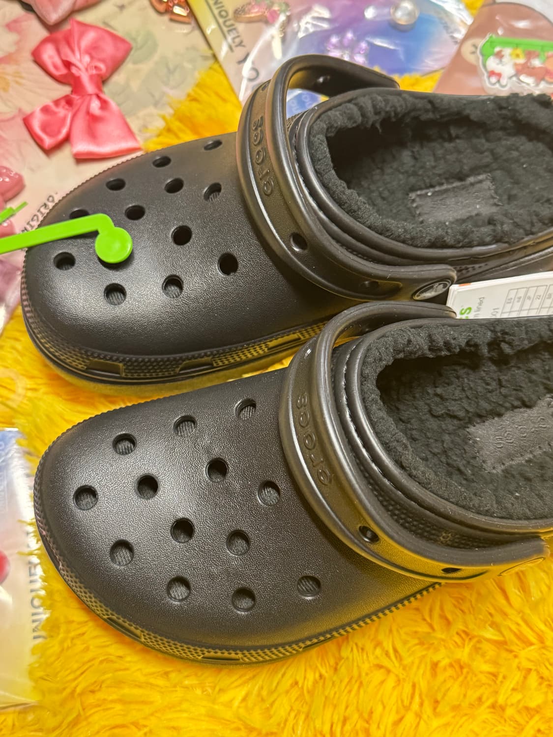 새상품 크록스 플랫폼 라인드 털클로그 블랙 230 상품이미지3