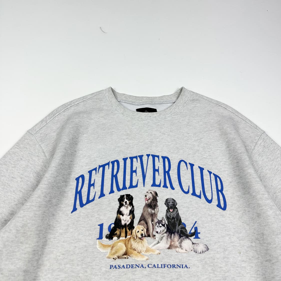 리트리버클럽 오트밀 크루넥 맨투맨 (실측 L) 상품이미지1