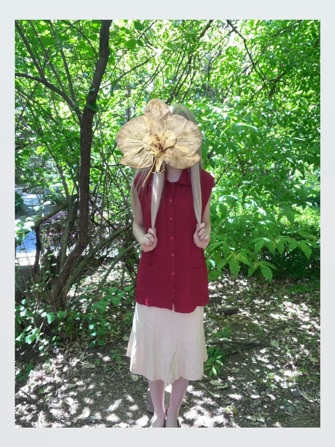 Chevron Stripe Skirt 베이지 스트라이프 스커트 상품이미지2