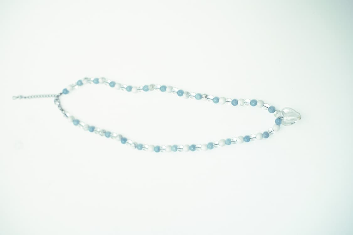 빈티지 비즈 목걸이 blueblue necklace 상품이미지5