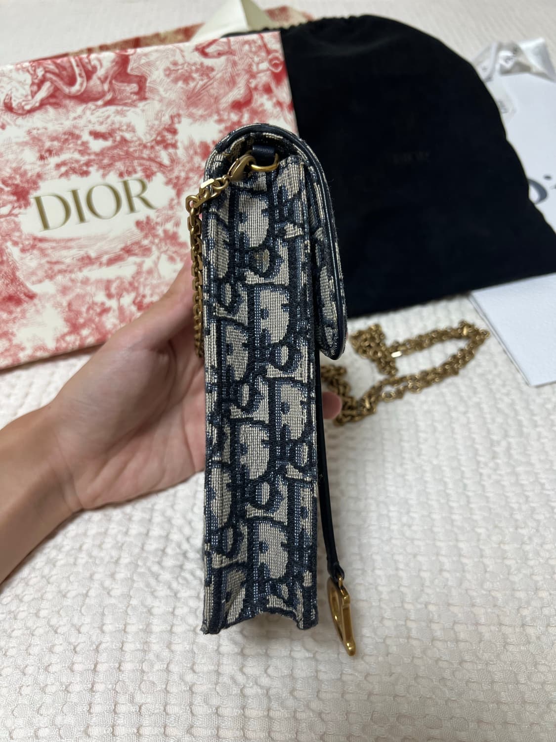 디올 오블리크 새들 버티컬백 상품이미지6