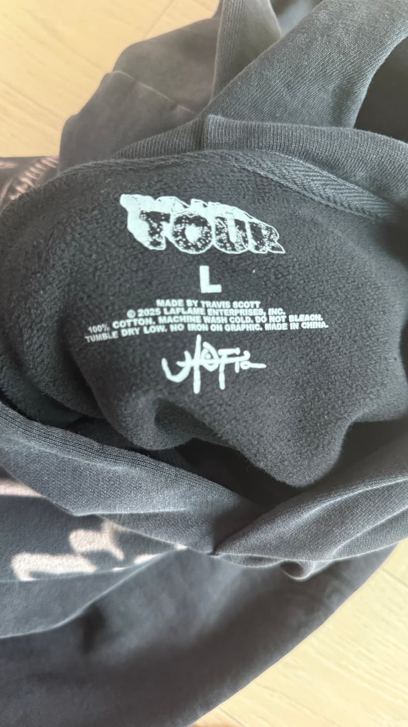 [L] 트레비스 스캇 공연 2025 코리아 익스클루시브 후드 블랙 상품이미지3