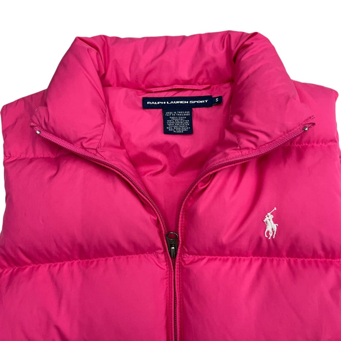 폴로 랄프로렌 화이트포니 핑크 패딩조끼 S 상품이미지4