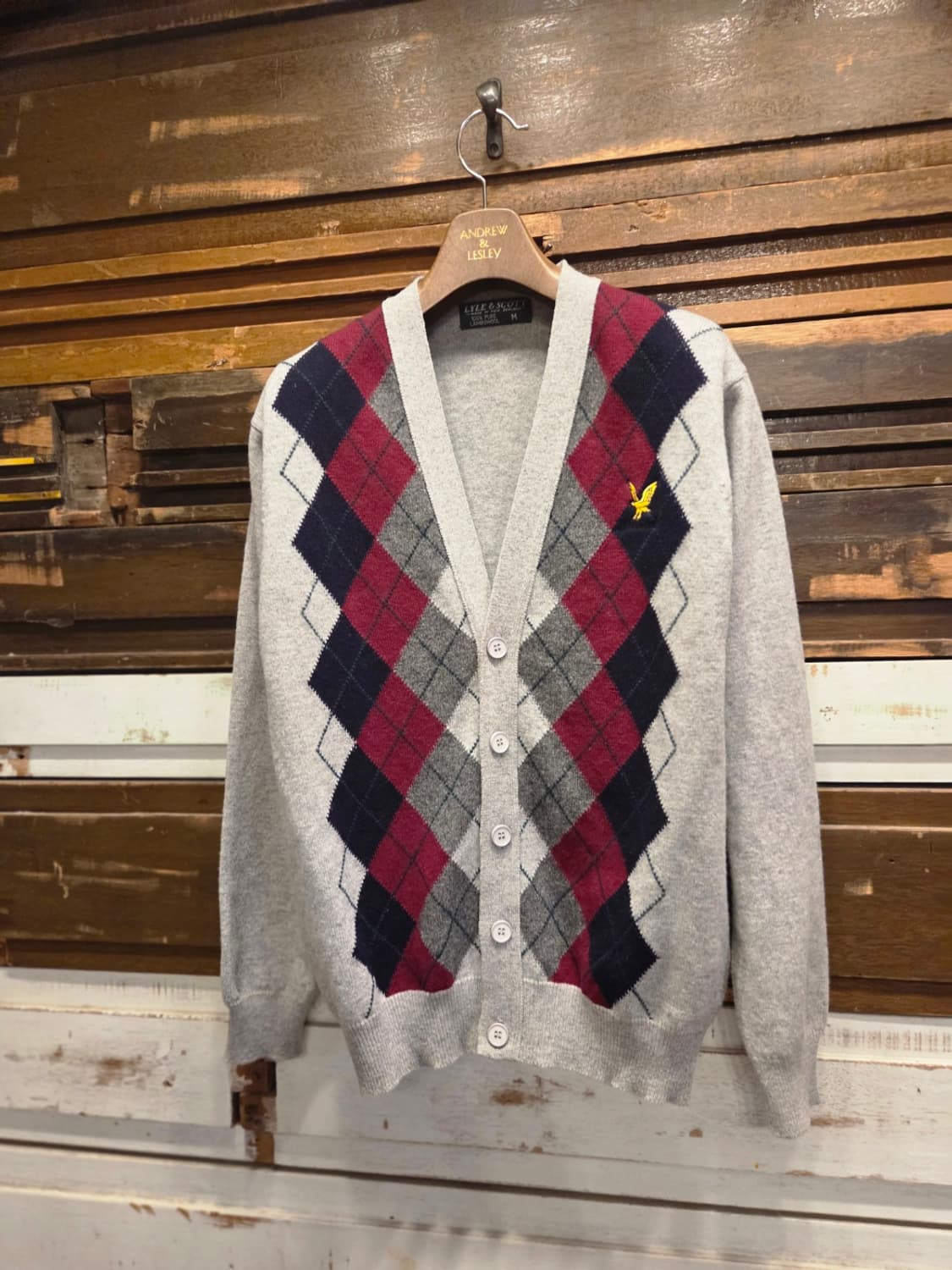 라일앤스콧 아가일패턴 가디건 상품이미지1