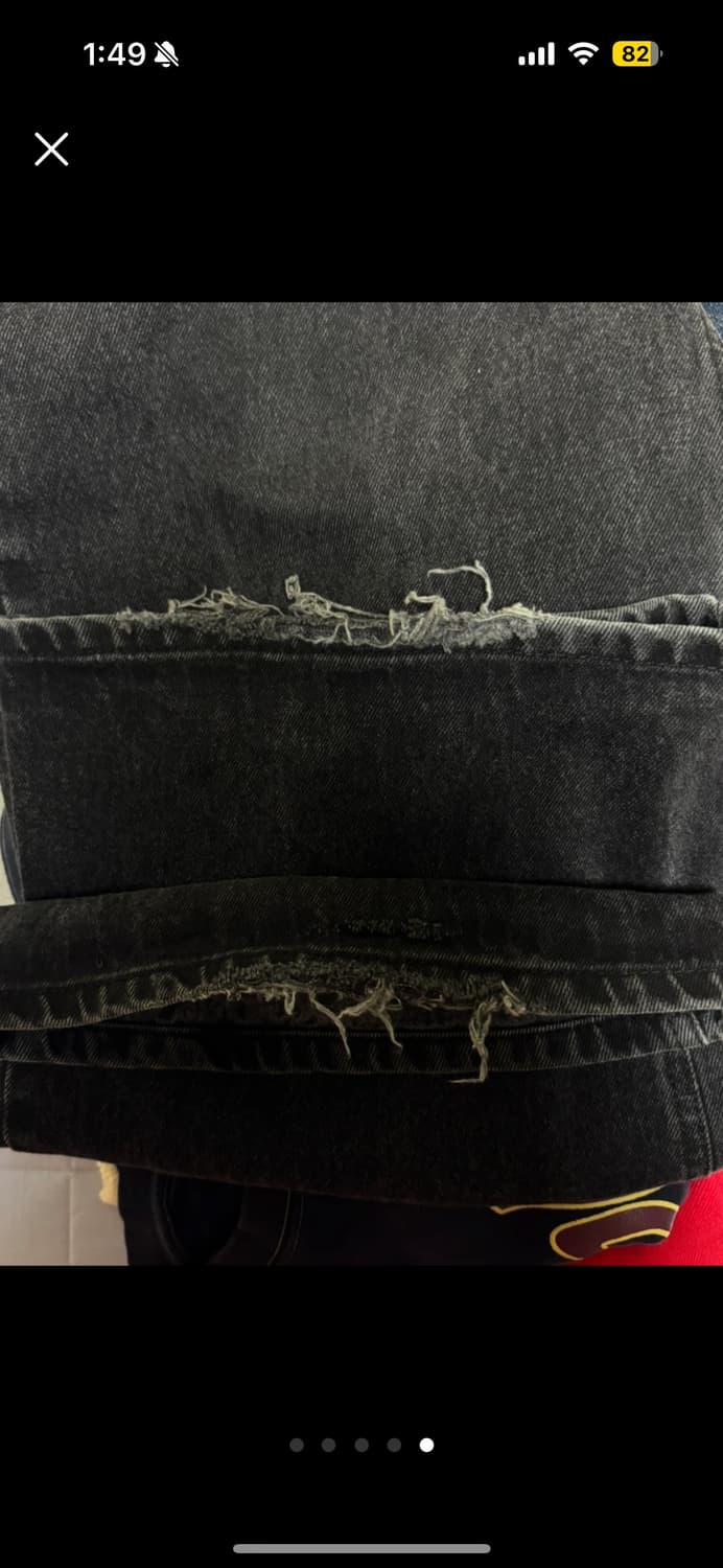 어텀 블랙 와이드 팬츠 상품이미지5