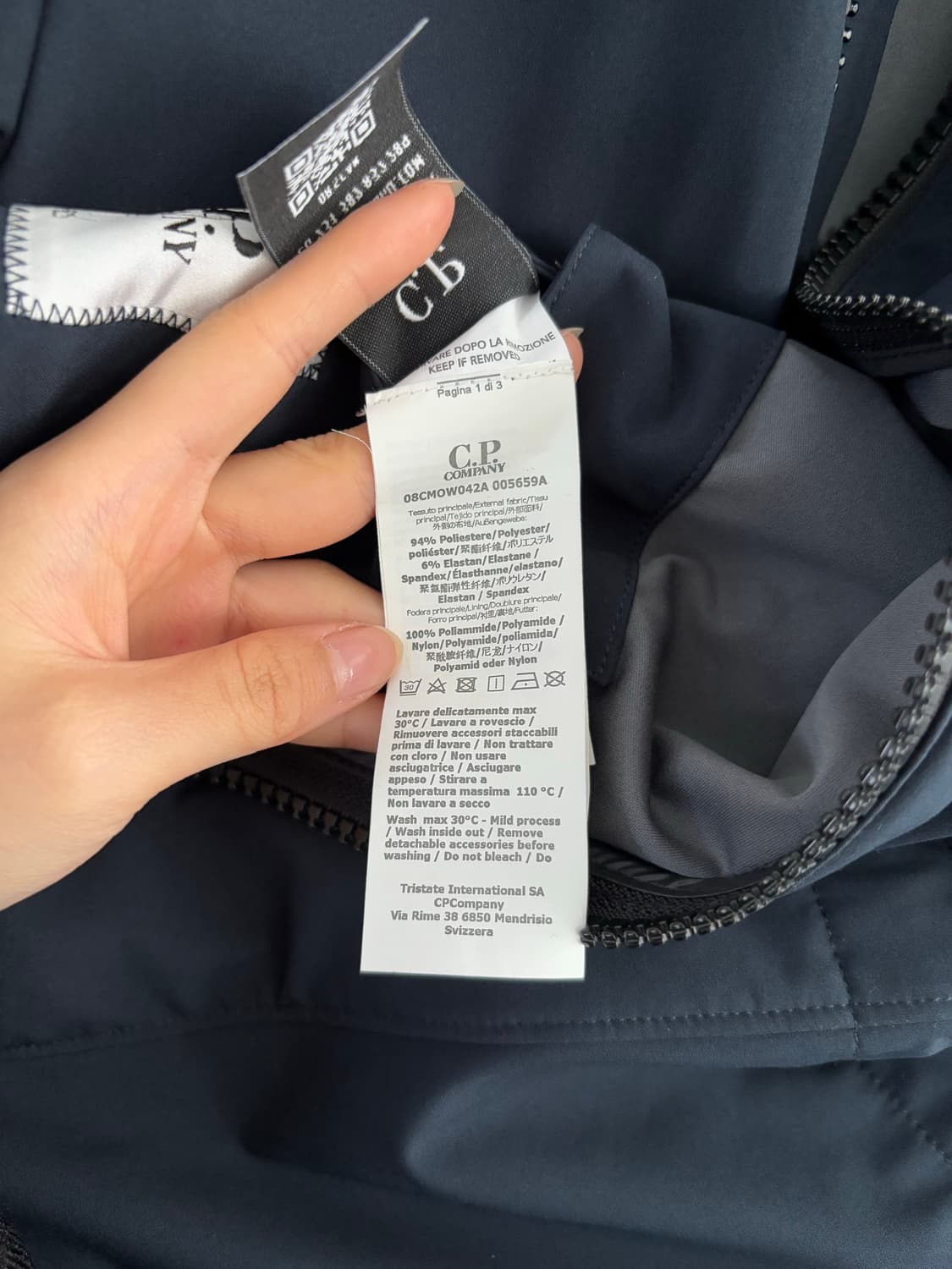 CP 컴퍼니 네이비 소프트쉘 고글 후드 자켓 상품이미지8