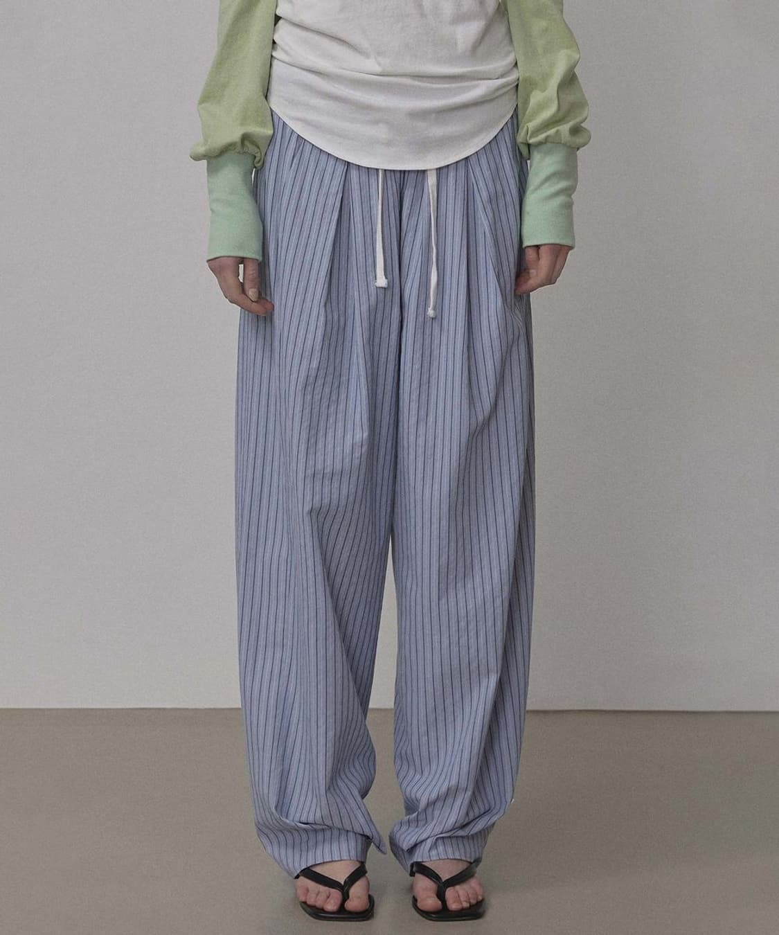 스컬프터 Bed To Go Pintuck Pants Blue Stripe 상품이미지1