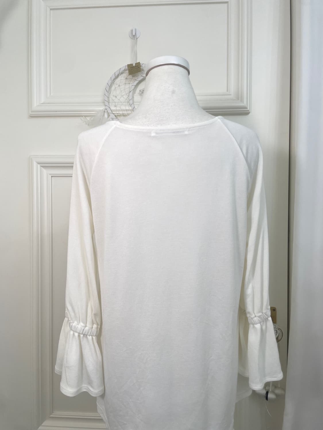 ivory pleats point sleeve shirring top 상품이미지4