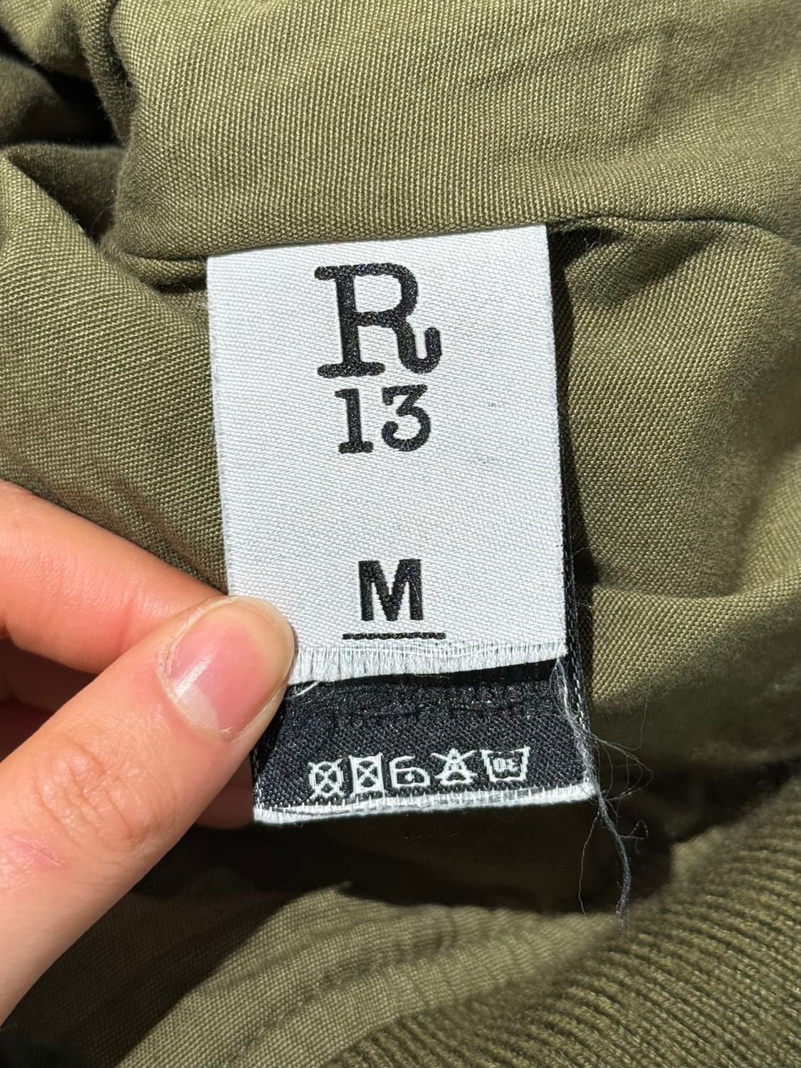 r13 카키 서플러스 디스트로이드 MA-1 봄버 자켓 상품이미지8